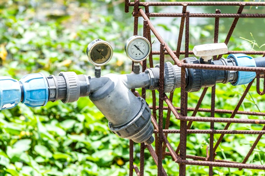 Automated irrigation system working in farmland
